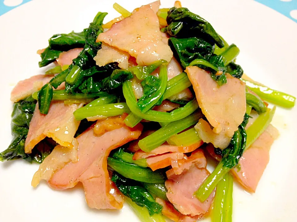 Bacon & Spinach stir fry|Liezlさん