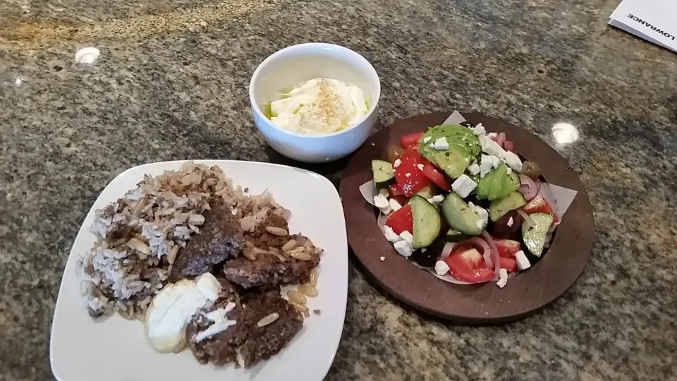 kibby, Syrian dressing and Greek salad|jeffry angeloさん