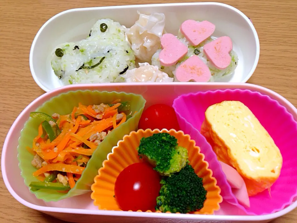 Snapdishの料理写真:かえるくん弁当♪|れおんさん