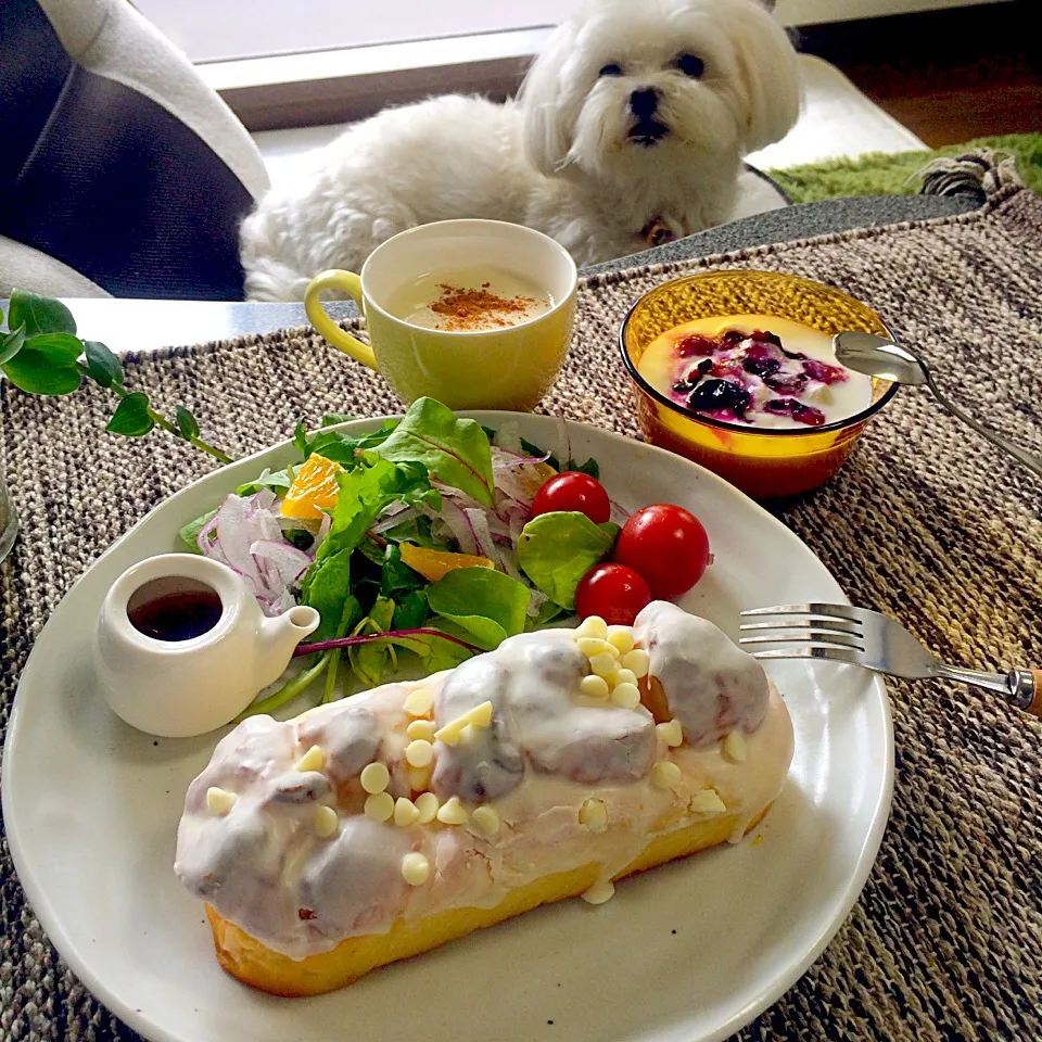 愛犬と♡ブリアンのパンで朝食|加藤未春さん