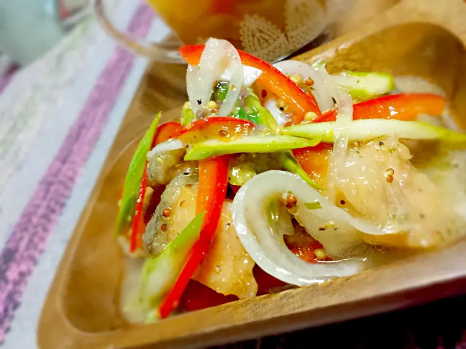 鮭とアスパラの粒マスタードマリネ♪|Hitomiさん