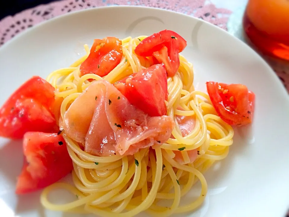 トマトと生ハムの冷製パスタ|poohさん