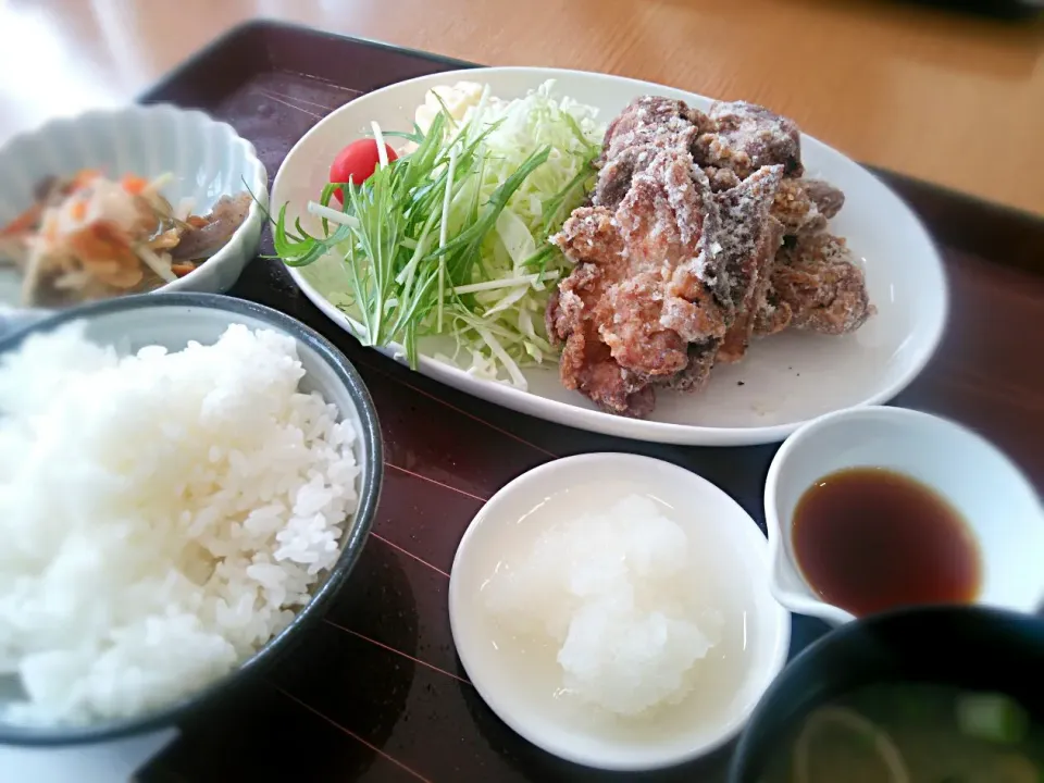 鶏揚おろしポン酢定食800円～@道の駅あしょろ(^_^)v|quitaさん