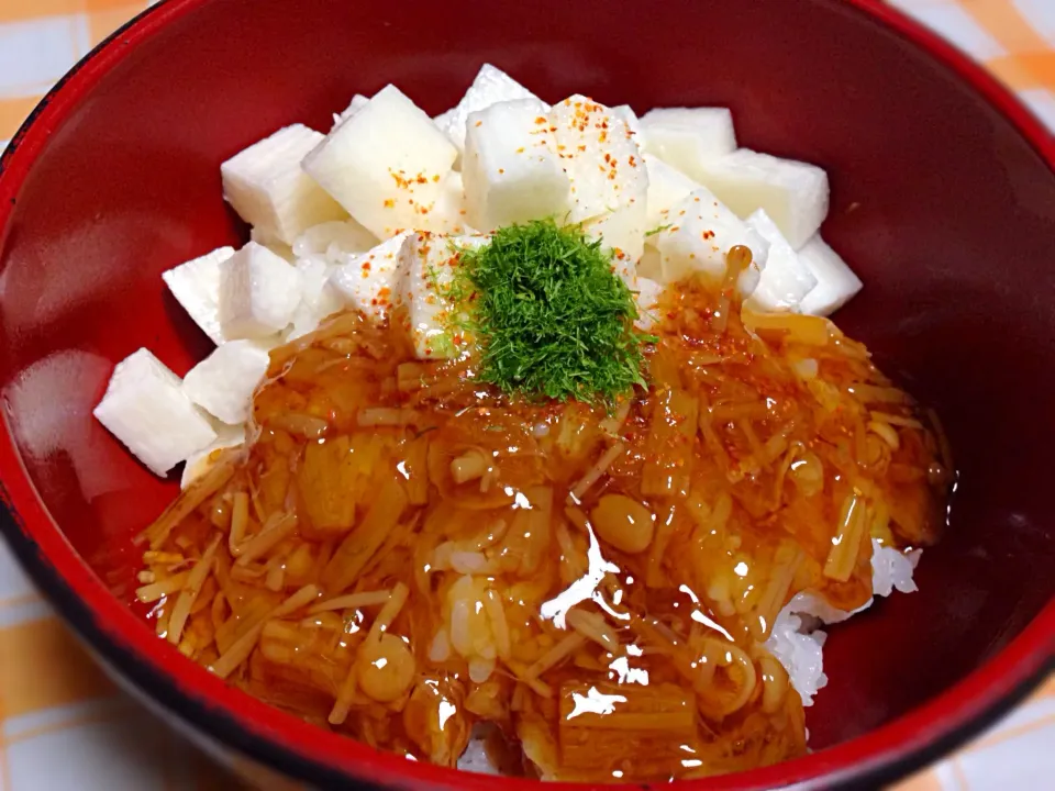 長芋なめたけ丼|めっちいさん