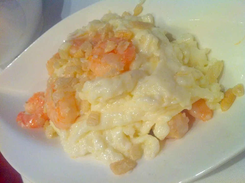 Stir-fried egg white & milk with shrimps|skyblueさん