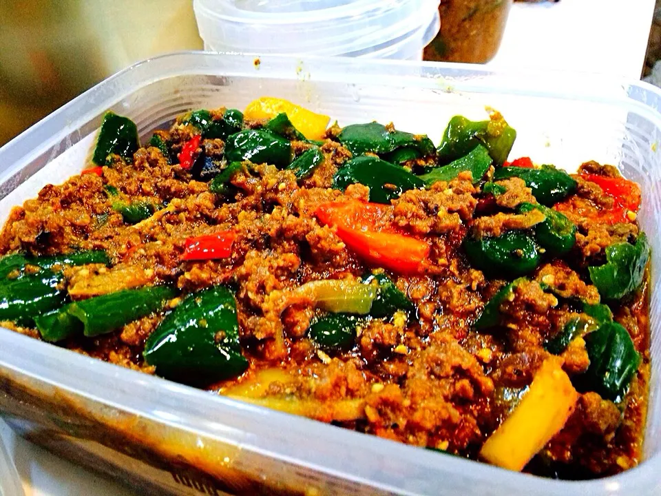 Capsicum with Mince Meat|Eyecandyさん