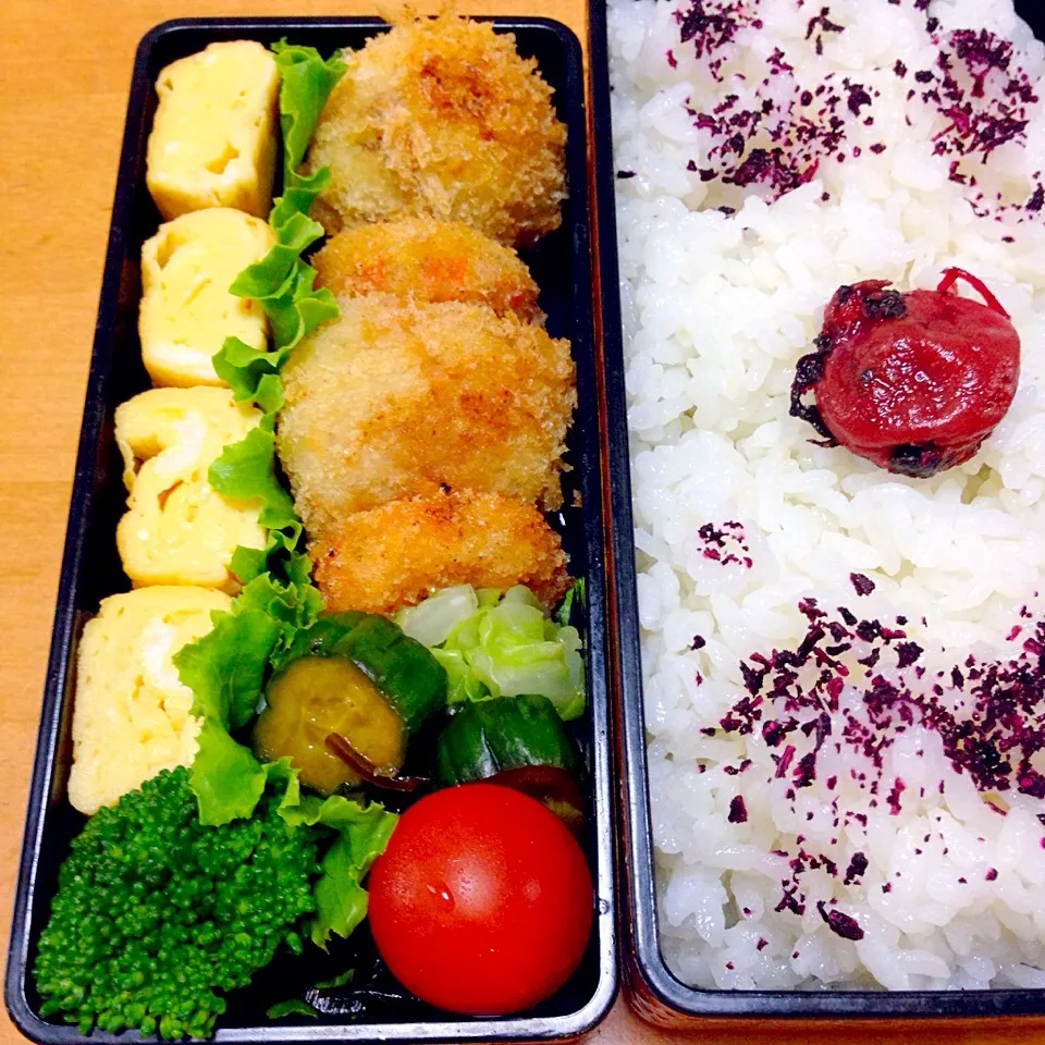 Snapdishの料理写真:コロッケ弁当(*^^*)|sachiさん