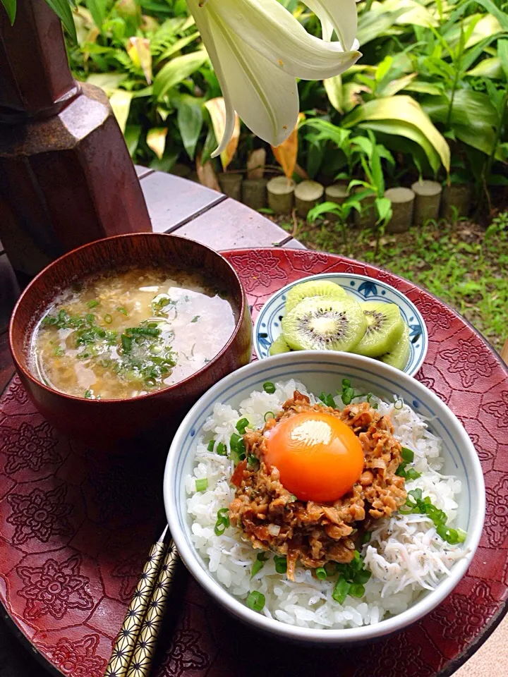 Snapdishの料理写真:息子の朝めし♪|ちーちさん