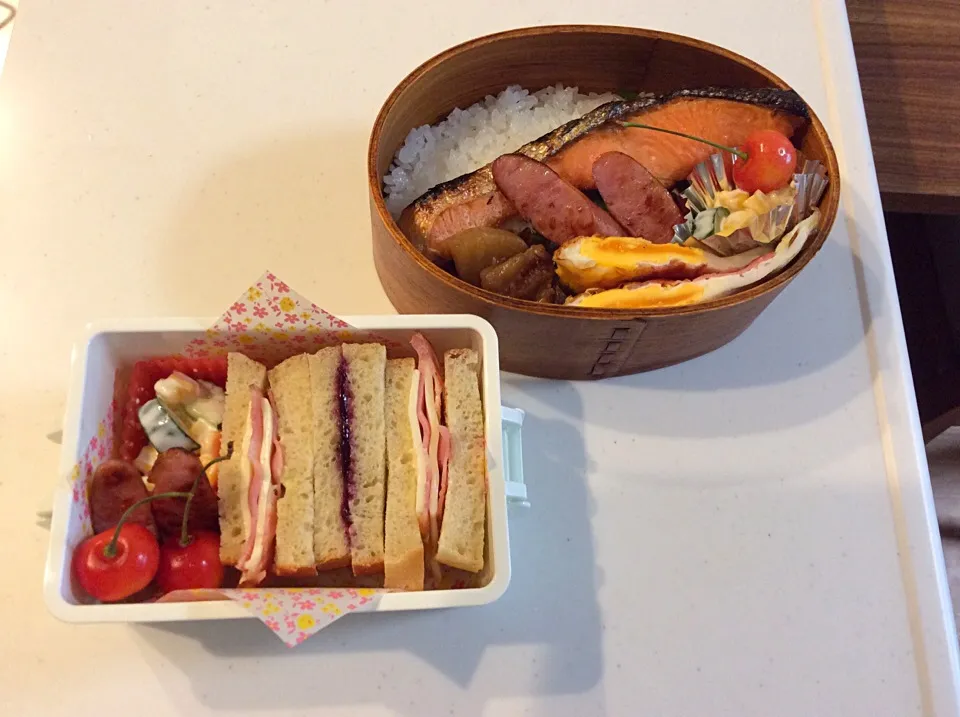 Snapdishの料理写真:パパと息子のお弁当|サチさん