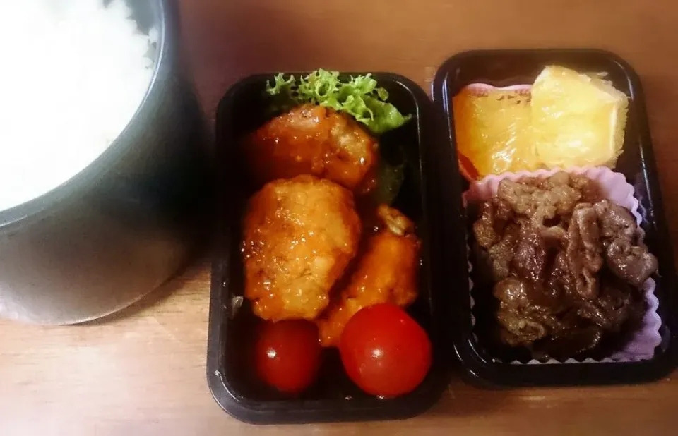 Snapdishの料理写真:主人のお弁当|はるなさん