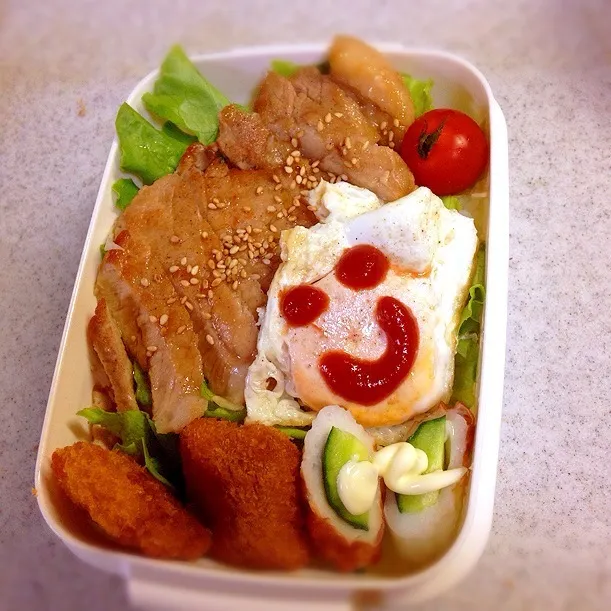 今日は息子弁当♬トンテキ丼(((o(*ﾟ▽ﾟ*)o)))|chikoさん