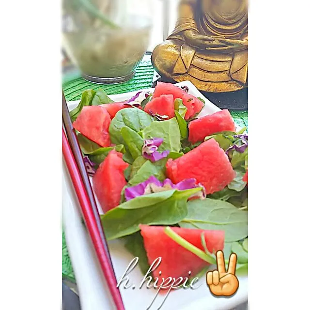 watermelon salad #yum|cory harrisさん