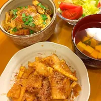 Snapdishの料理写真:カツ丼ディナー|えみさん