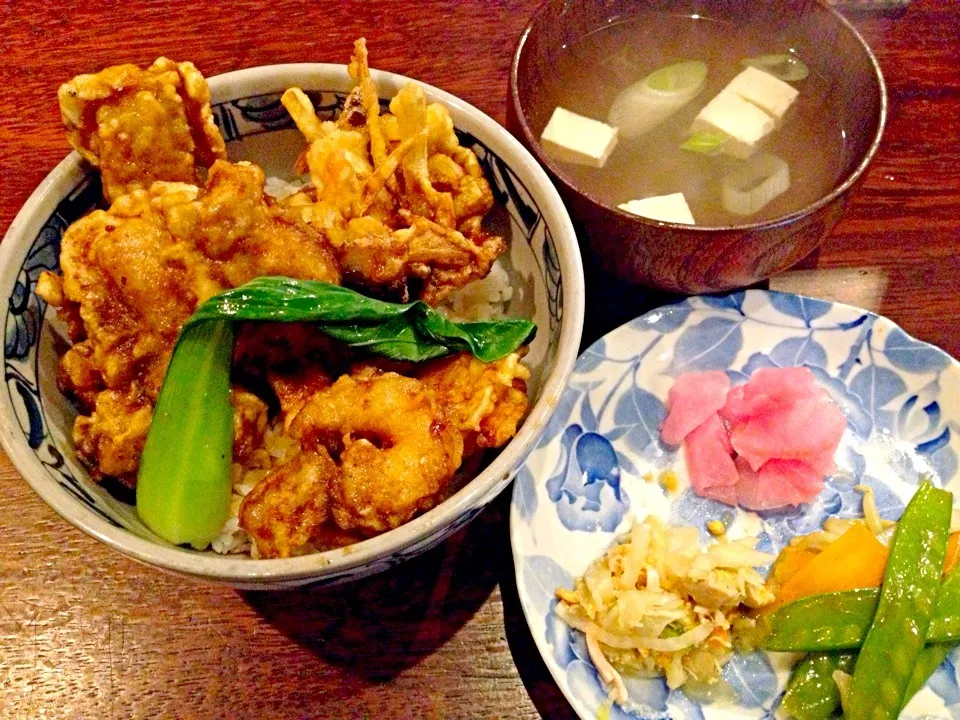 天丼定食880円也at自由が丘深海の夢|秋山知隆さん