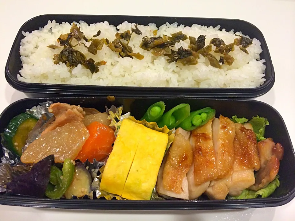 Snapdishの料理写真:鶏肉の照り焼きのお弁当。|Chiharuさん