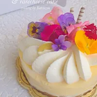 ホワイトチョコムース＆レアチーズケーキ🎂