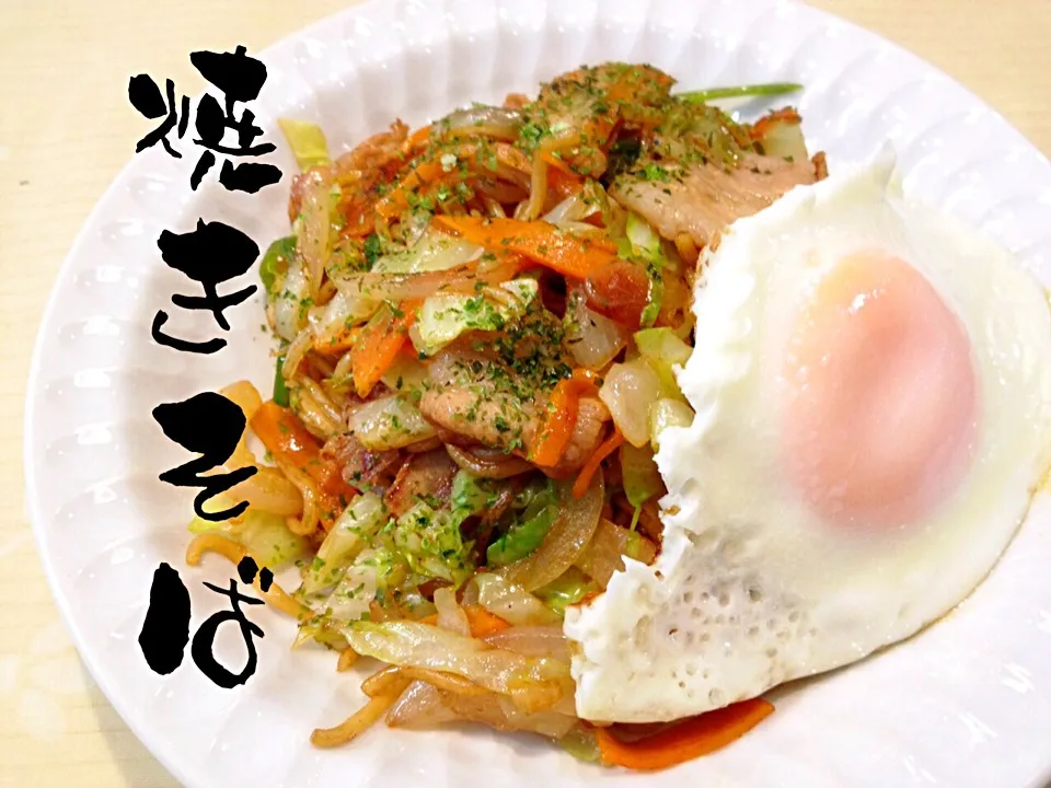 野菜たっぷり！麺どこ？(笑)父ちゃんの焼きそば☆|うっちーさん