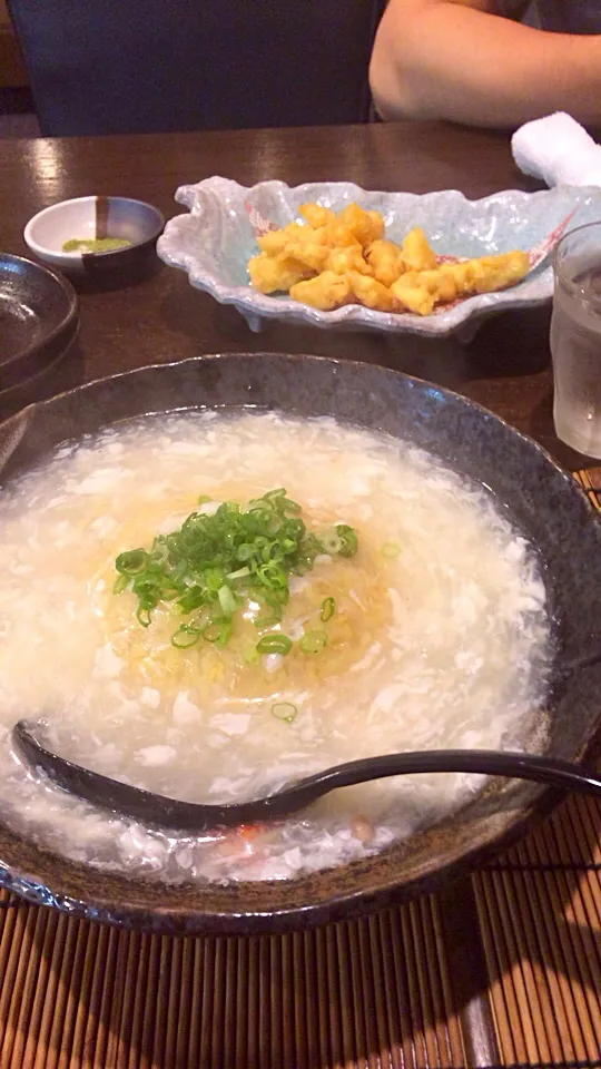 Snapdishの料理写真:あんかけチャーハンと上ミノ天ぷら|みかこさん