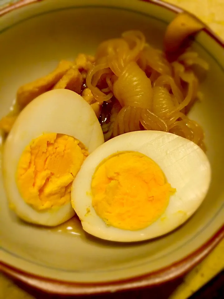 辛子がたまらん( ´ ▽ ` )ﾉヤゲン、白滝、煮玉子|MIEKO 沼澤三永子さん