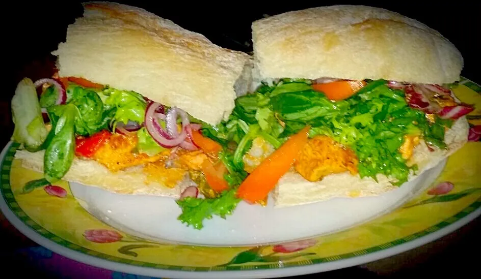 Easy chicken ciabatta|saida hashiさん