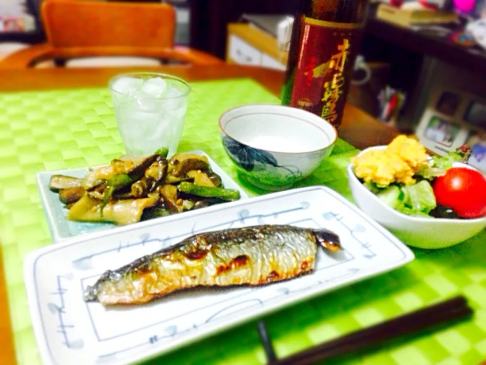 鰊一夜干し＆麻婆茄子と赤霧島🍶|マニラ男さん