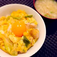 Snapdishの料理写真:親子丼＋カニ玉スープ