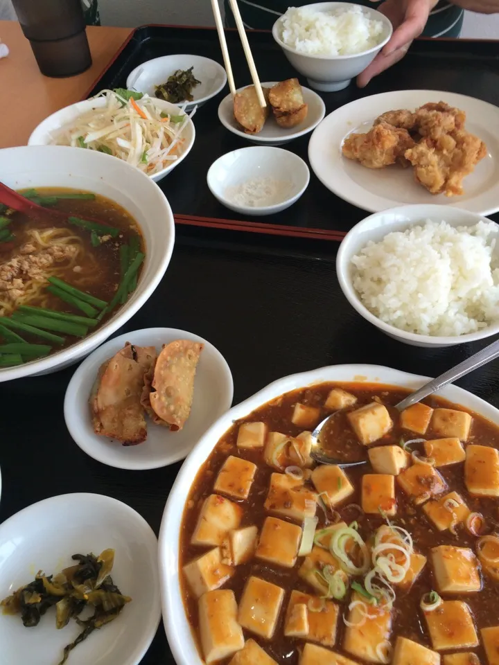 麻婆豆腐定食♪唐揚げ定食♪|かまさん