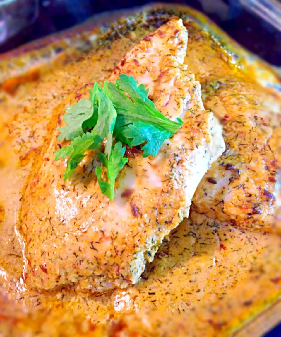 Baked curried chicken with dill|coxiella24さん