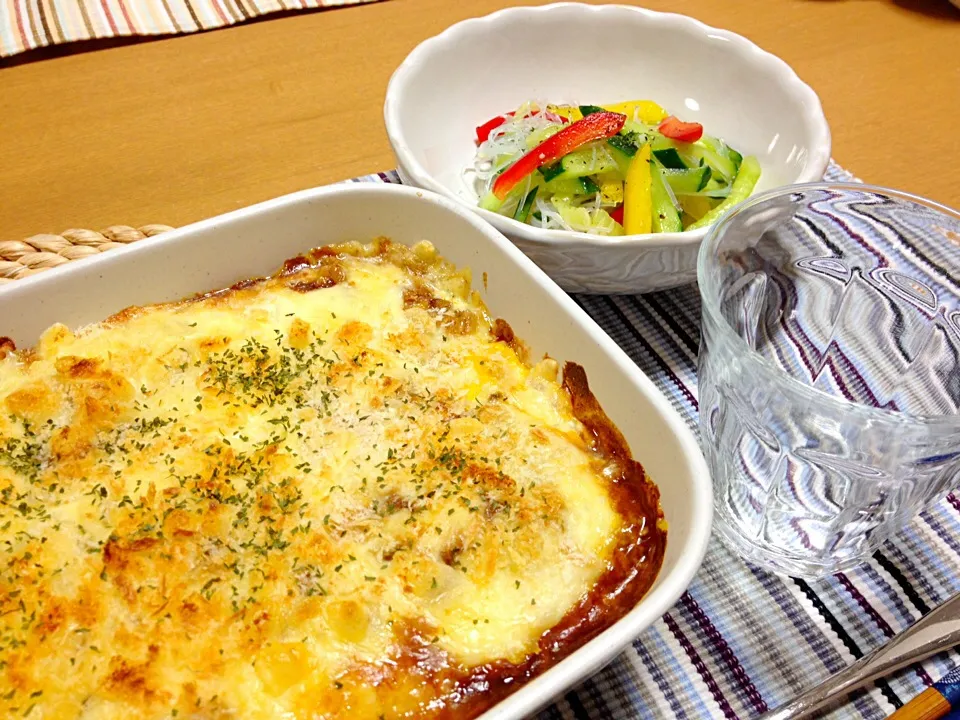 焼きカレー(リメイク)、春雨サラダ|ねむねこさん