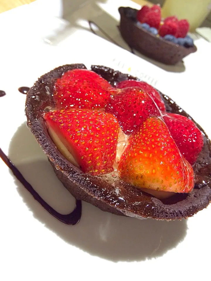 Strawberry chocolate tart|prissyさん