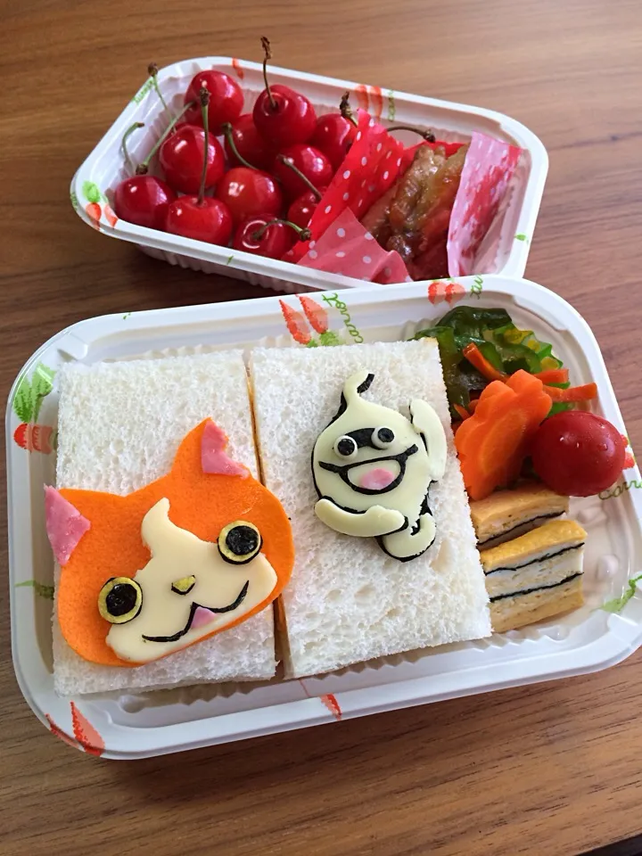 ジバニャンとウィスパーのお弁当|manacocoさん