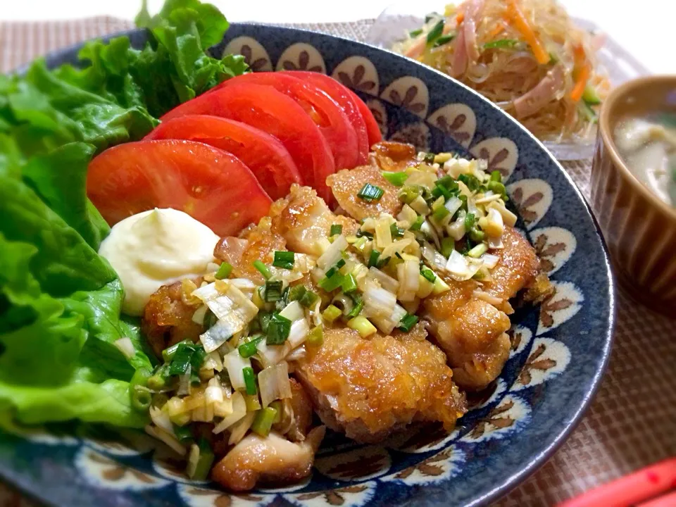 ひかりママ♡さんの料理 給料日までの節約メニュー♪鶏肉使い切りで本日は油淋鶏♡このタレ我が家のお気に入り(*^^*)|@konomi.619さん