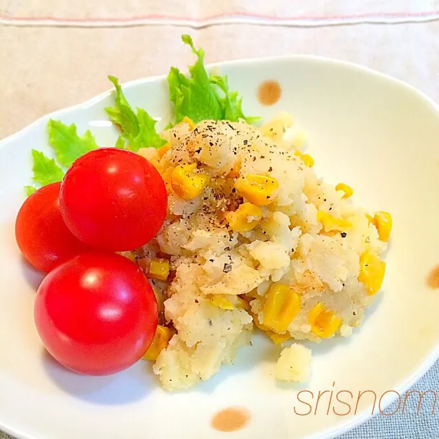 yamakumi ♡さんの バターで炒めた焦がしコーン入りandおじゃがは皮付きのままのmashed potato|なおさん