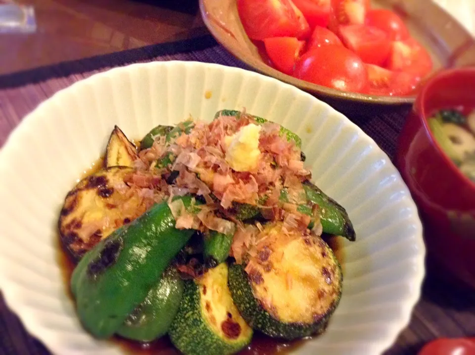 Snapdishの料理写真:いろいろ野菜の焼きびたし☆|yaekoさん