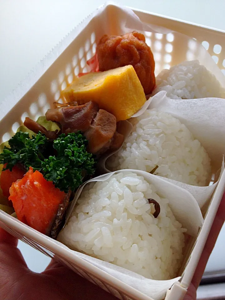 Snapdishの料理写真:今日のおにぎり弁当。|YUKI_Jさん