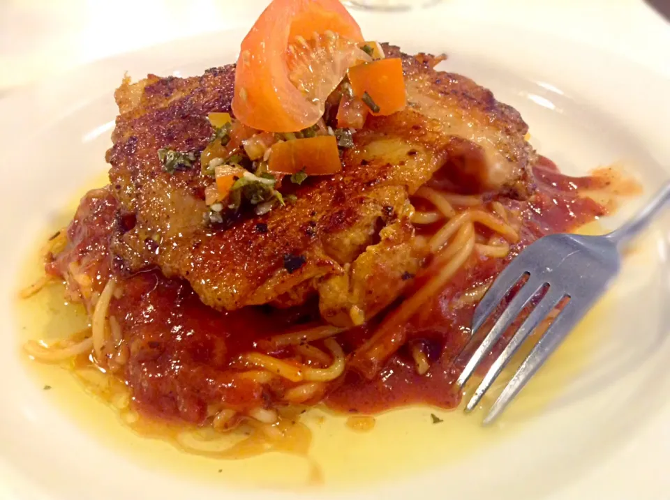 Chicken tomato spaghetti|💐SophiaVAN🍁さん