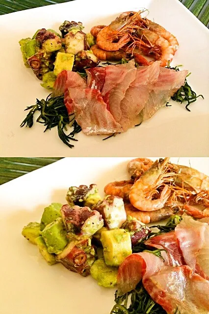 namastelotus michakoさんの料理 Garlic marinade of octopus and  avocado/タコとアボカドのガーリックマリネ|hisoka7さん