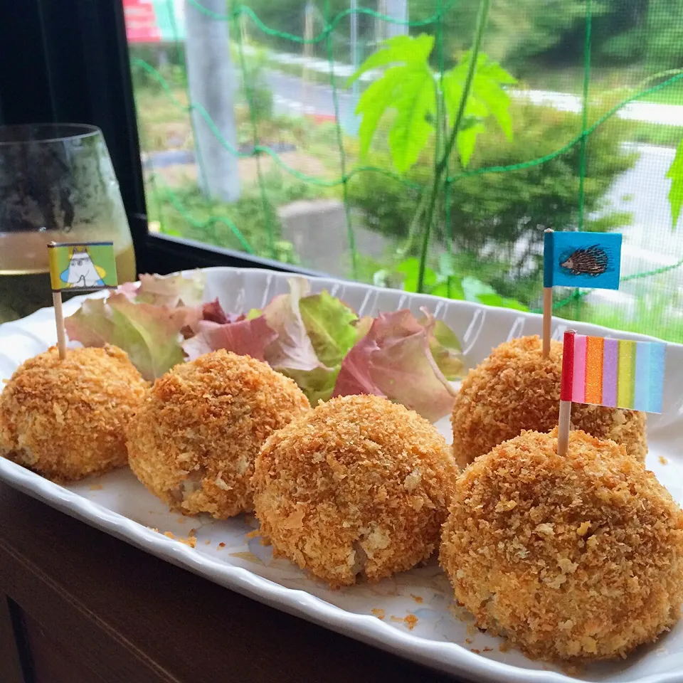 コーズ菜園収穫のじゃがいもで…ポテトコロケーʕ-̼͡-ʔ揚げてないのよ|七海さん