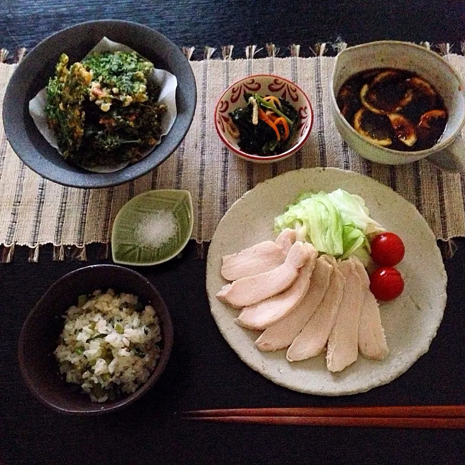 Snapdishの料理写真:今日の夜ご飯  2014.6.25.|あいこ ⁎ˇ◡ˇ⁎さん