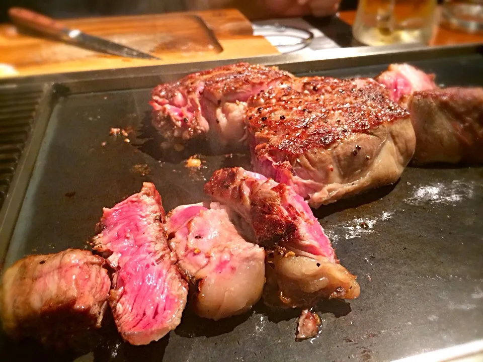 Snapdishの料理写真:1 pound rib eye steak|Kath Kanekoさん