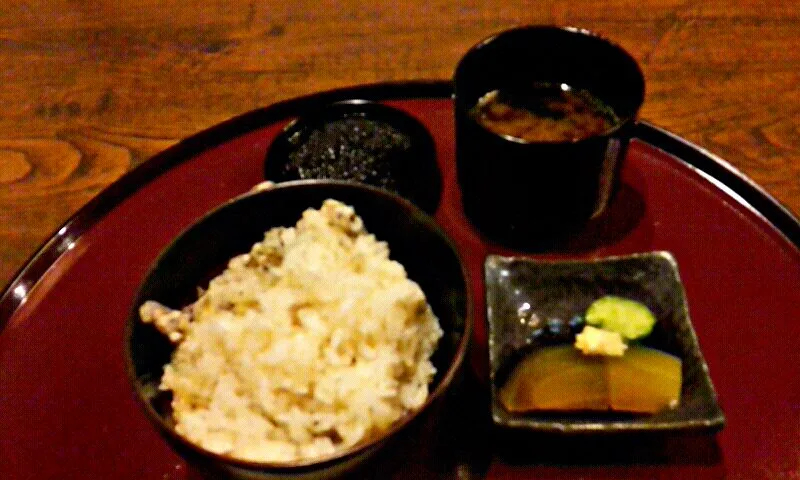 祇園東山つじ華　夜のコース
季節の炊き立て土鍋ご飯　鮎飯|堀江さん