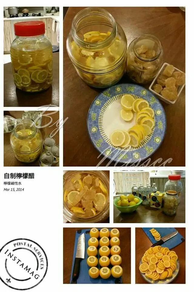 Snapdishの料理写真:自製檸檬醋 . Lemon Vinegar DIY|Connie  Chuiさん