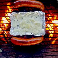 German sausage and sourkraut grilled|brett gintherさん