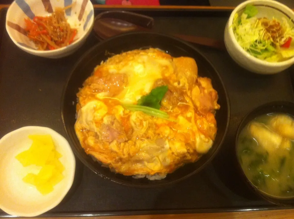 Chicken & egg rice bowl set (oyakodon)|skyblueさん