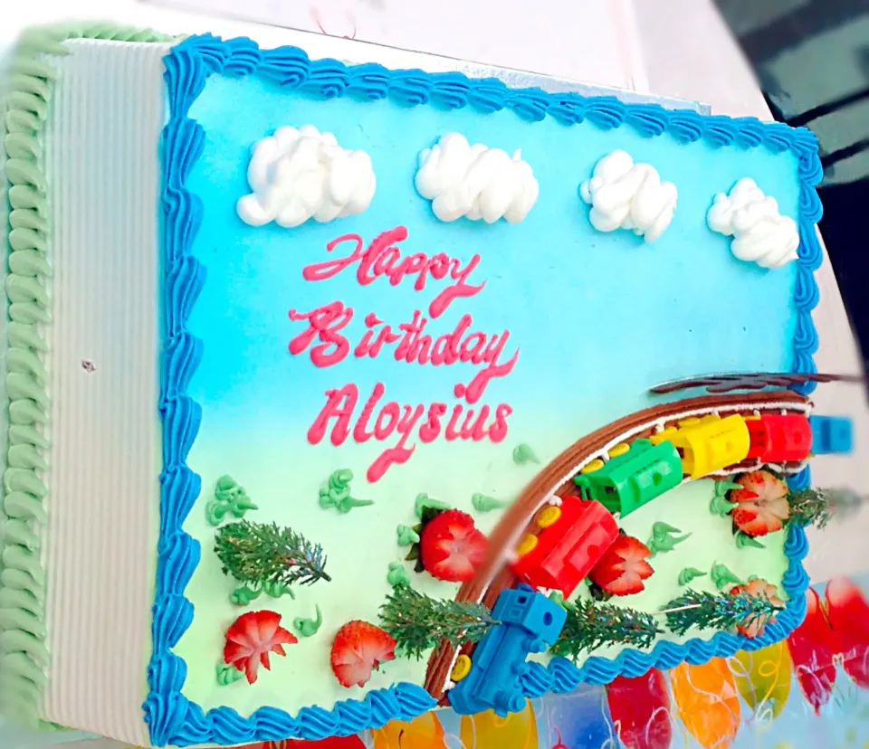 Choo choo train birthday cake|coxiella24さん