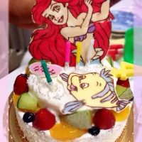 Snapdishの料理写真:お誕生日 アリエルのキャラチョコ|えりさん