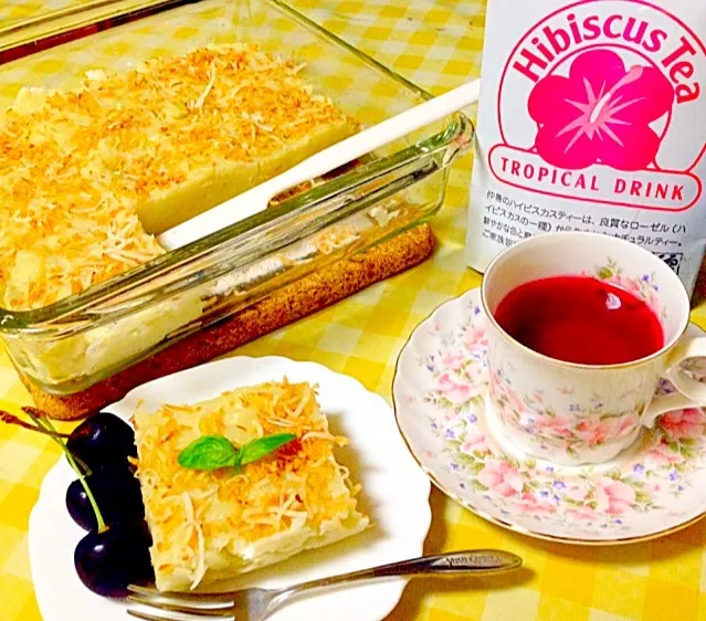 Coconut/CreamCorn Pudding(Maja Blanca) 🌴Tropical Tea time🌴|Ederさん