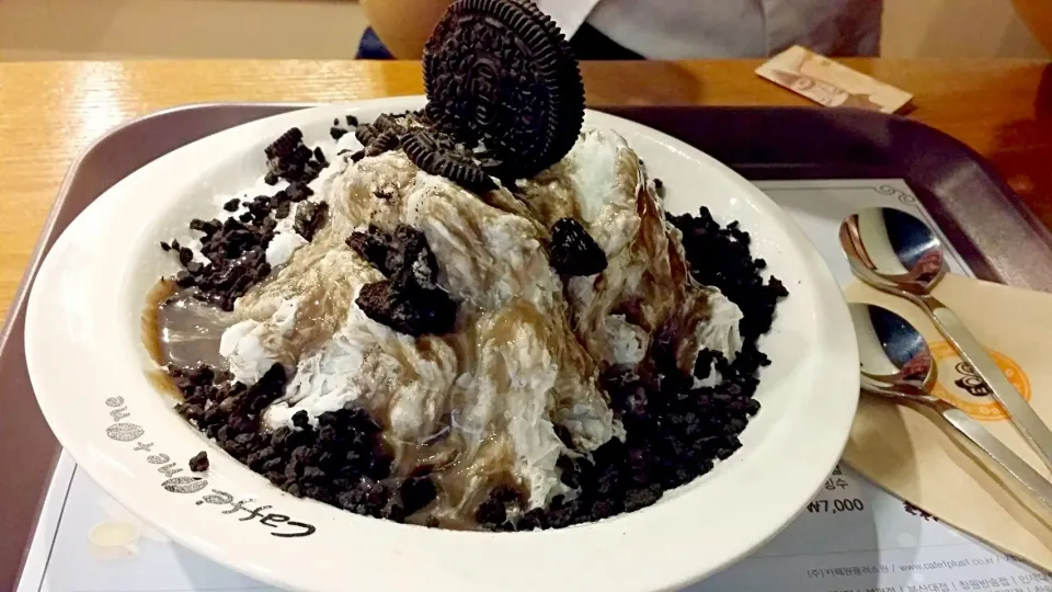 oreo ice flake 눈꽃 빙수|희주さん