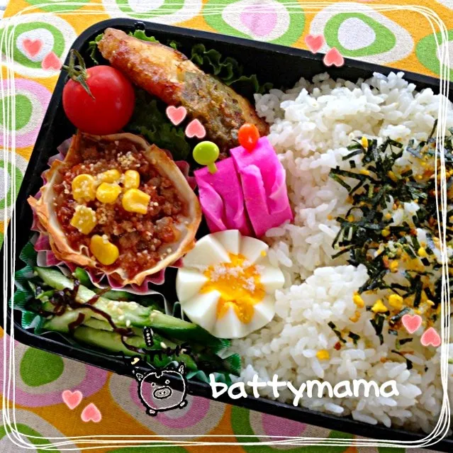 Snapdishの料理写真:なんちゃってラザニア弁当〜☆battymamaのしあわせになるお弁当〜☆|ばってぃーまま＠♪さん