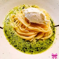 Snapdishの料理写真:アイスクリーム風パスタ第2弾！！豆乳ジェノベーゼ